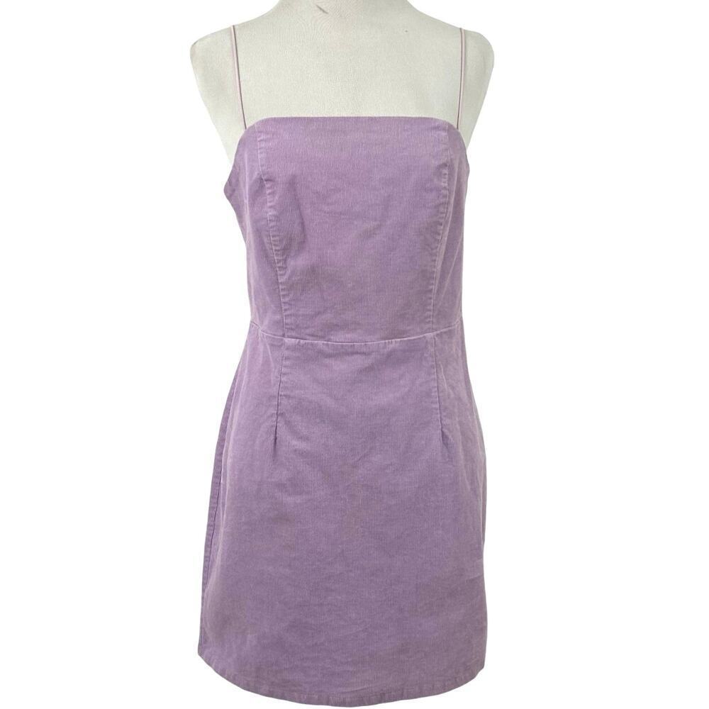 Urban Outfitters Corduroy Mini Dress Purple Sleeveless Casual Women 6